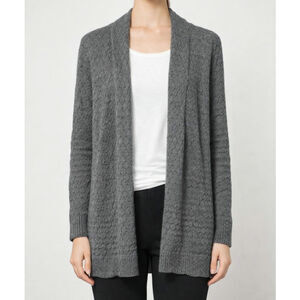 Ann Taylor Loft Cardigan Sweater Women's Size XS Soft Gray Open Front Casual